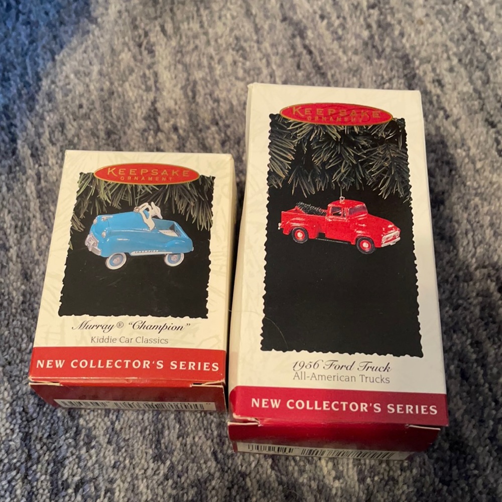 Hallmark 1st in series 94 Kiddie Car Classics 95 All- American Trucks new in box